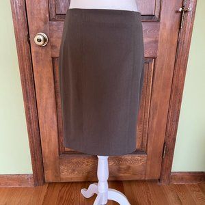 Express Taupe Brown Knee-Length Pencil Skirt